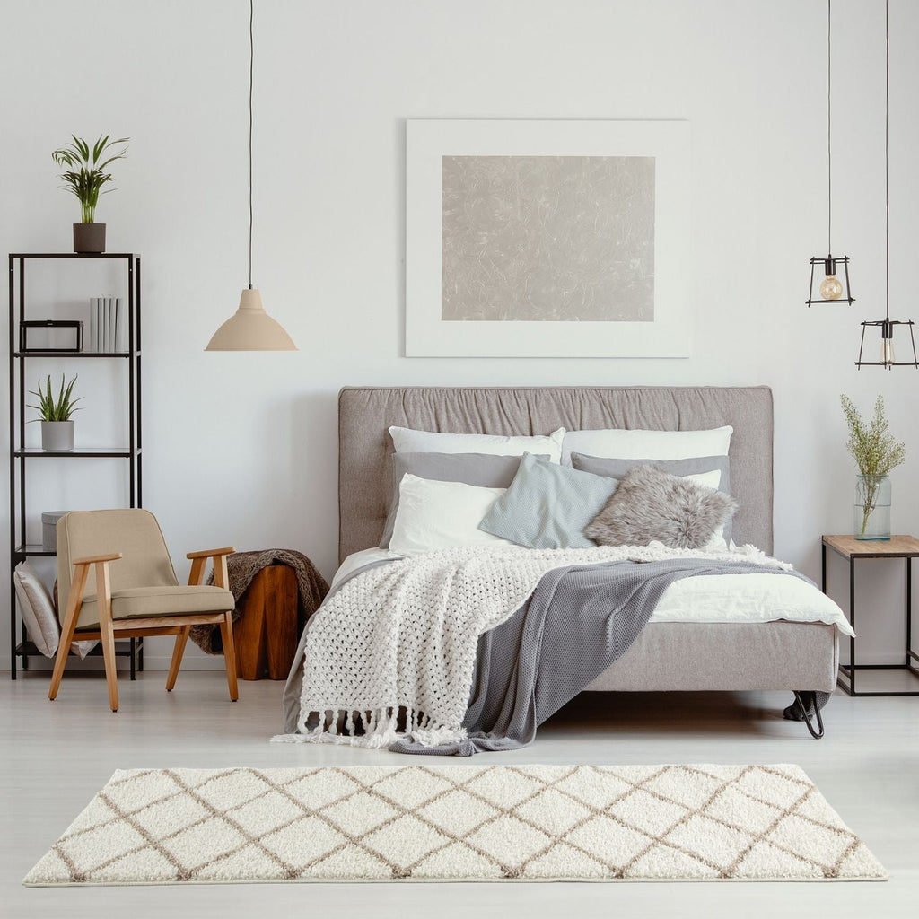 Moroccan Ivory Shaggy Rug