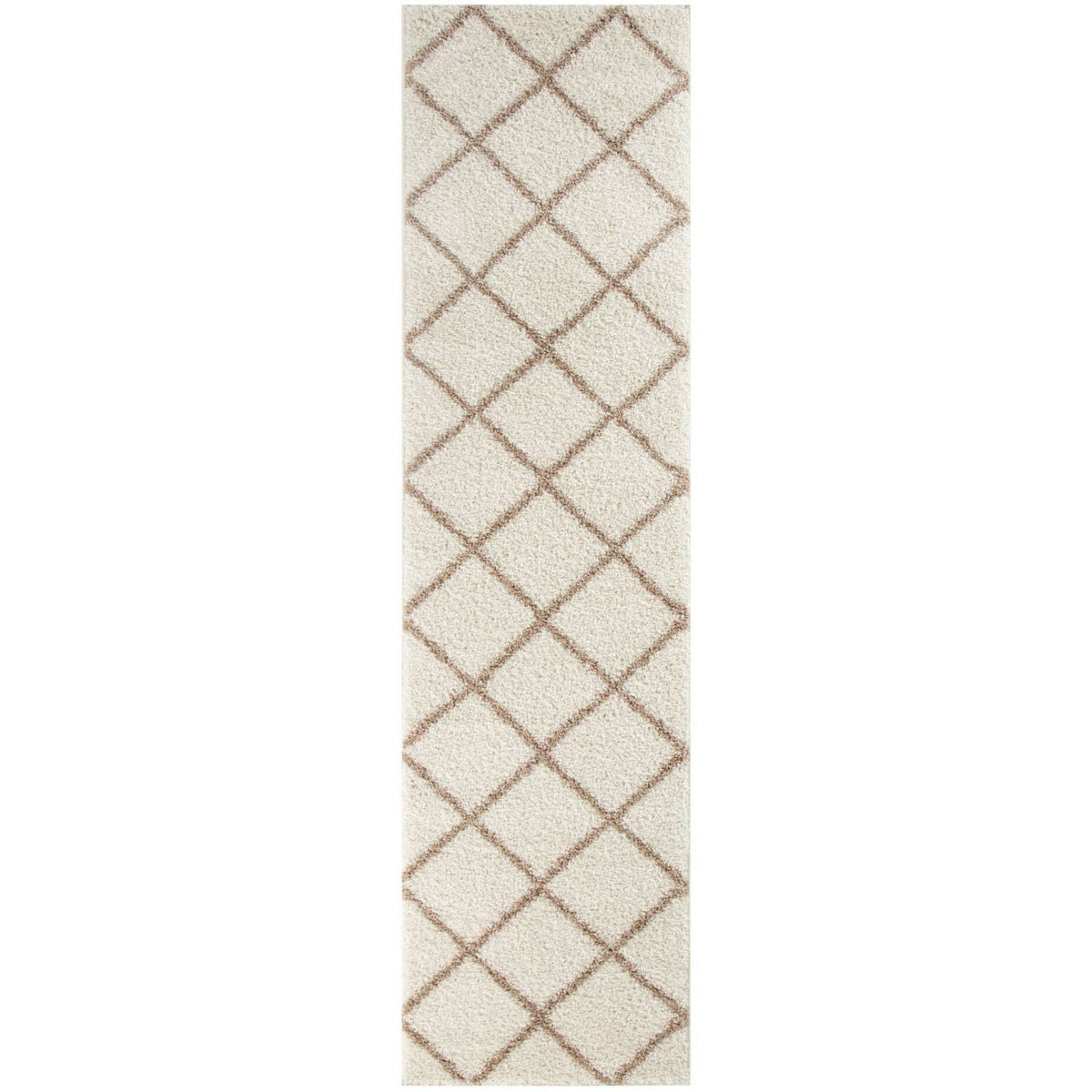 Moroccan Ivory Shaggy Rug 80X300 cm