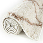 Moroccan Ivory Shaggy Rug
