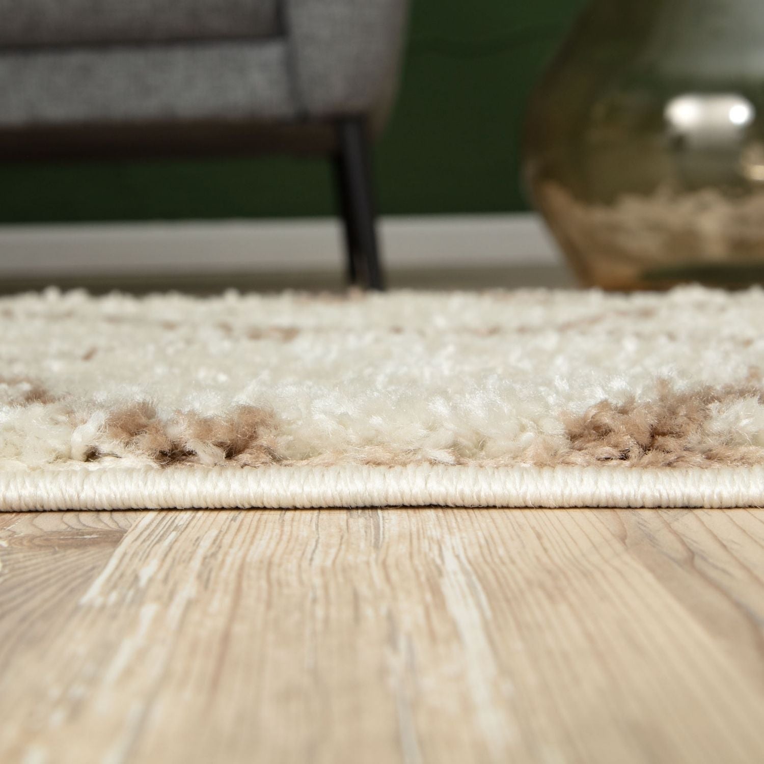 Moroccan Ivory Shaggy Rug