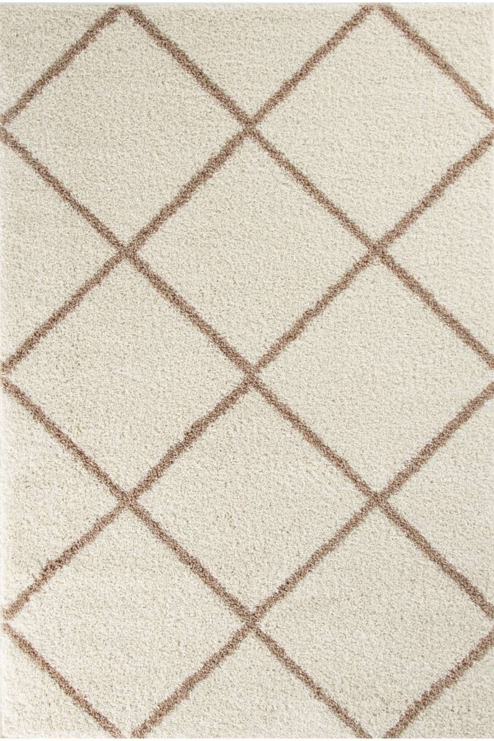 Moroccan Ivory Shaggy Rug