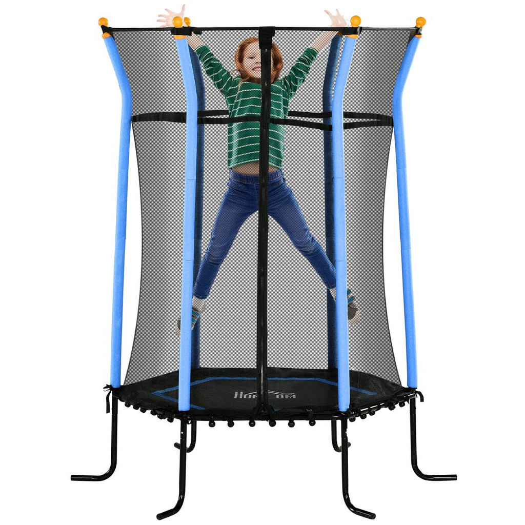5.4FT Kids Trampoline with Enclosure Indoor Outdoor