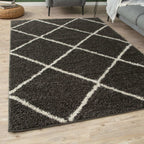 Moroccan Dark Grey Shaggy Rug
