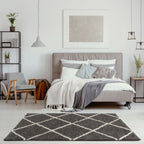 Moroccan Dark Grey Shaggy Rug