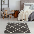 Moroccan Dark Grey Shaggy Rug