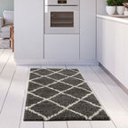 Moroccan Dark Grey Shaggy Rug