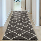 Moroccan Dark Grey Shaggy Rug