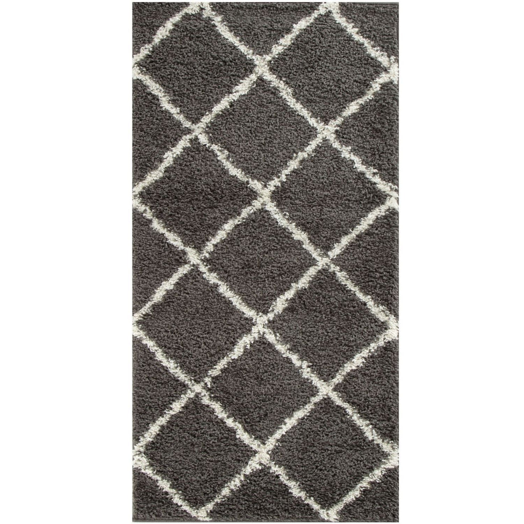 Moroccan Dark Grey Shaggy Rug