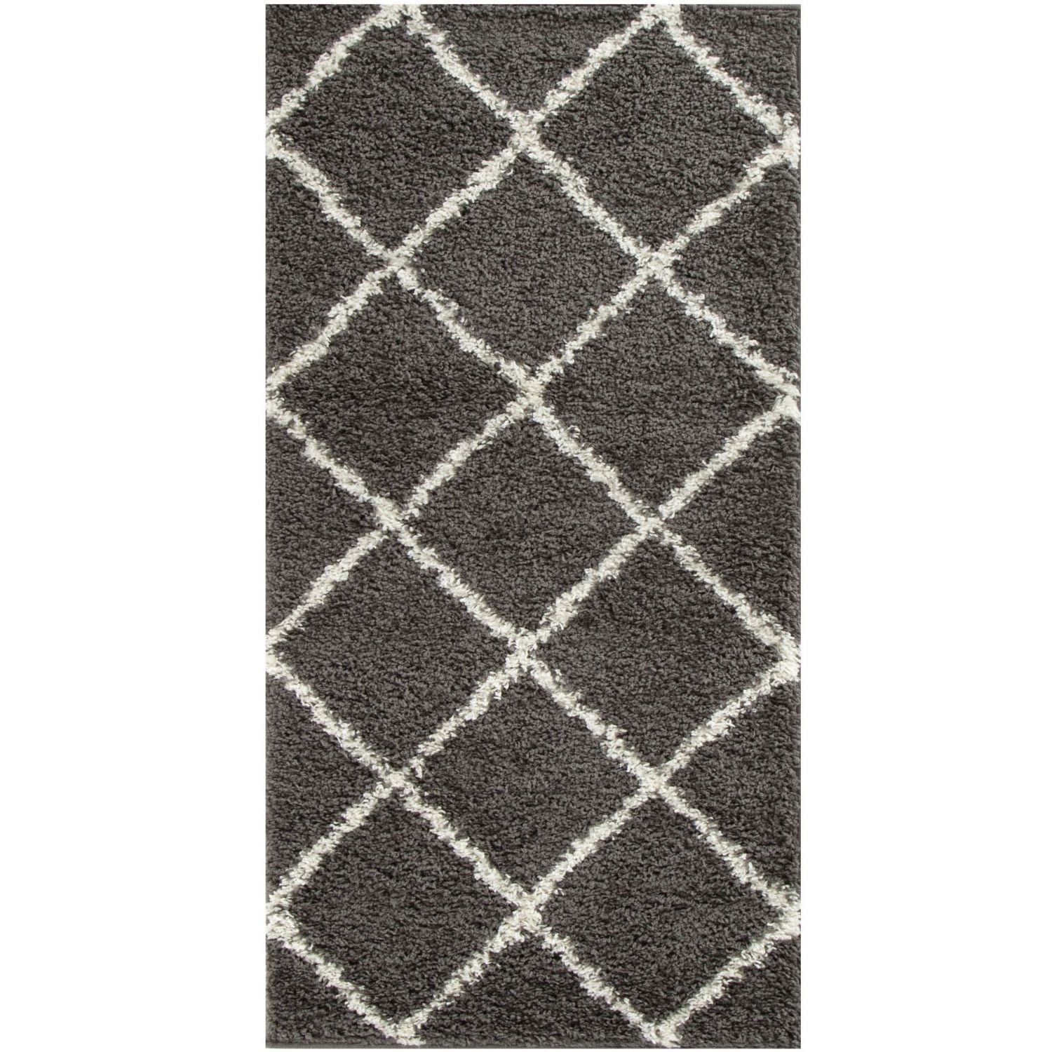 Moroccan Dark Grey Shaggy Rug