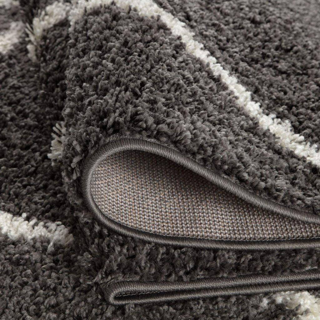 Moroccan Dark Grey Shaggy Rug