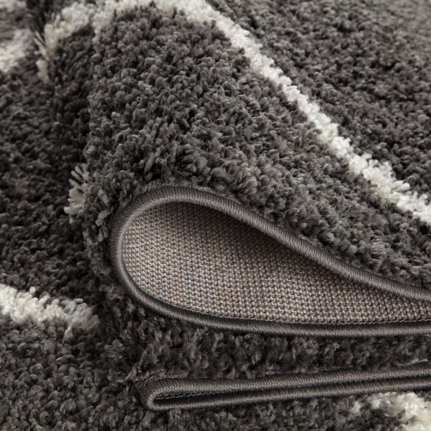 Moroccan Dark Grey Shaggy Rug