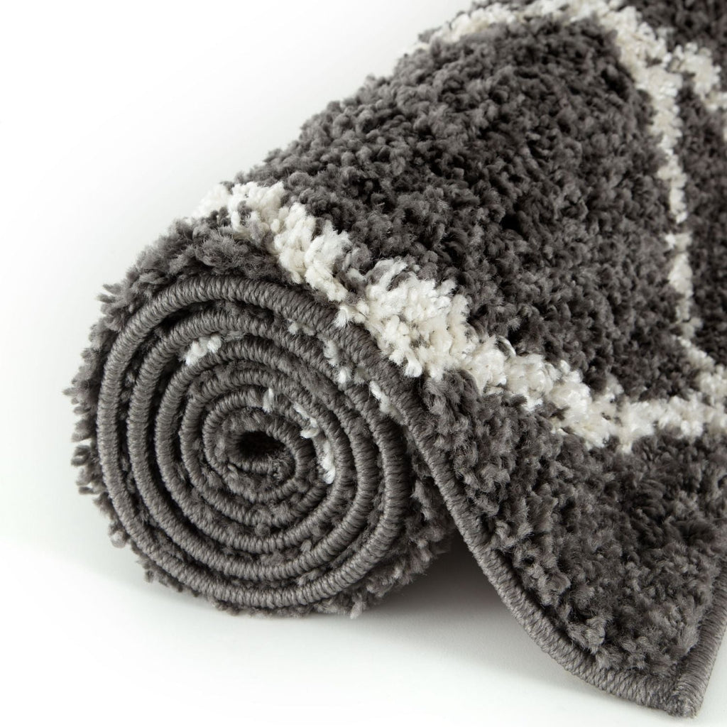 Moroccan Dark Grey Shaggy Rug