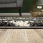 Moroccan Dark Grey Shaggy Rug