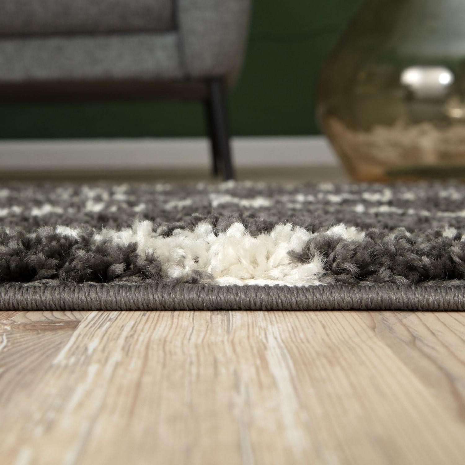 Moroccan Dark Grey Shaggy Rug