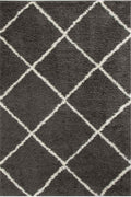 Moroccan Dark Grey Shaggy Rug