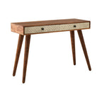 Boho Natural Acacia Wood 2 Drawer Console Table