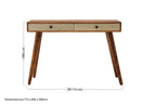 Boho Natural Acacia Wood 2 Drawer Console Table