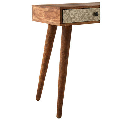 Boho Natural Acacia Wood 2 Drawer Console Table