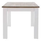 White and Oak Wood Rectangular Dining Table