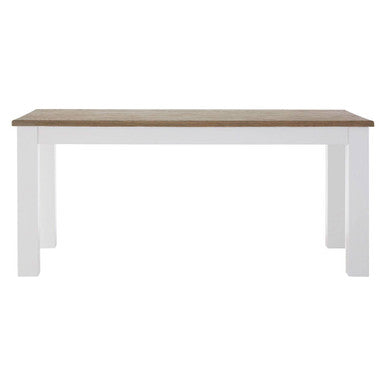White and Oak Wood Rectangular Dining Table
