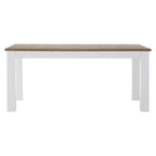 White and Oak Wood Rectangular Dining Table