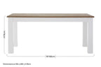White and Oak Wood Rectangular Dining Table