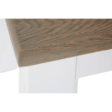 White and Oak Wood Rectangular Dining Table