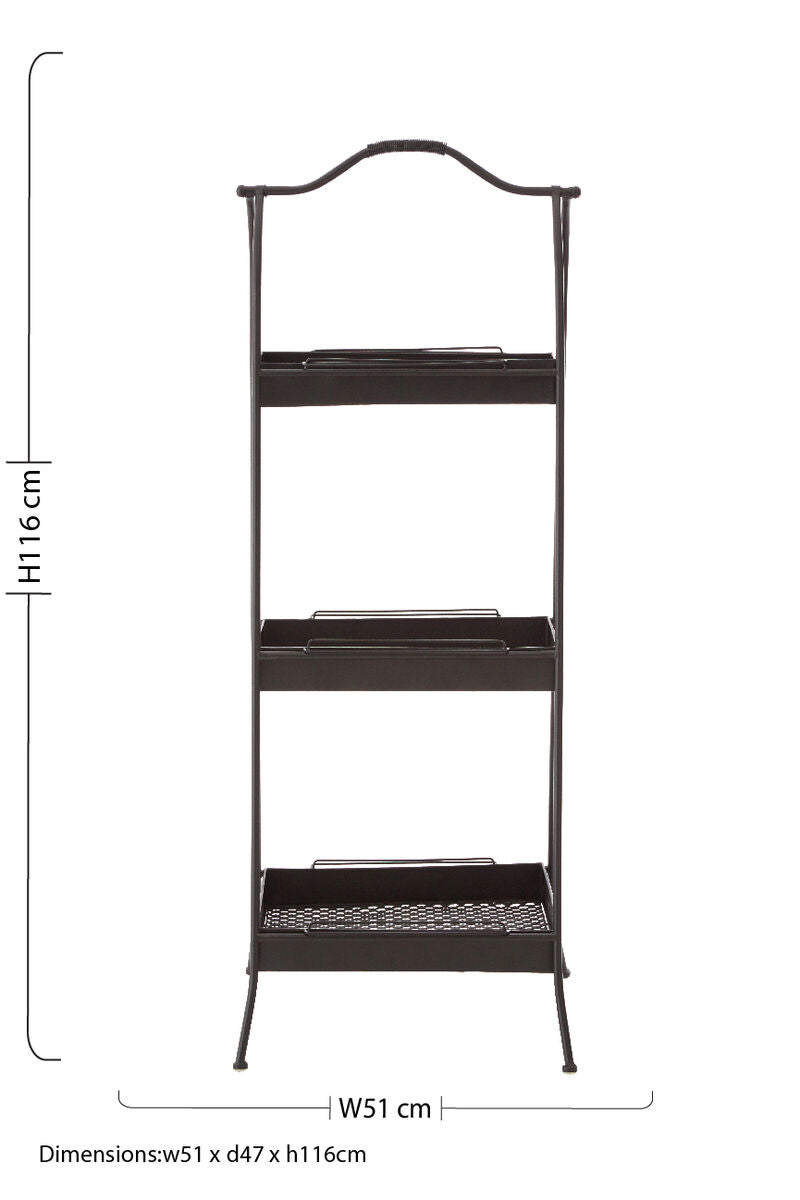 Black Metal Storage Rack