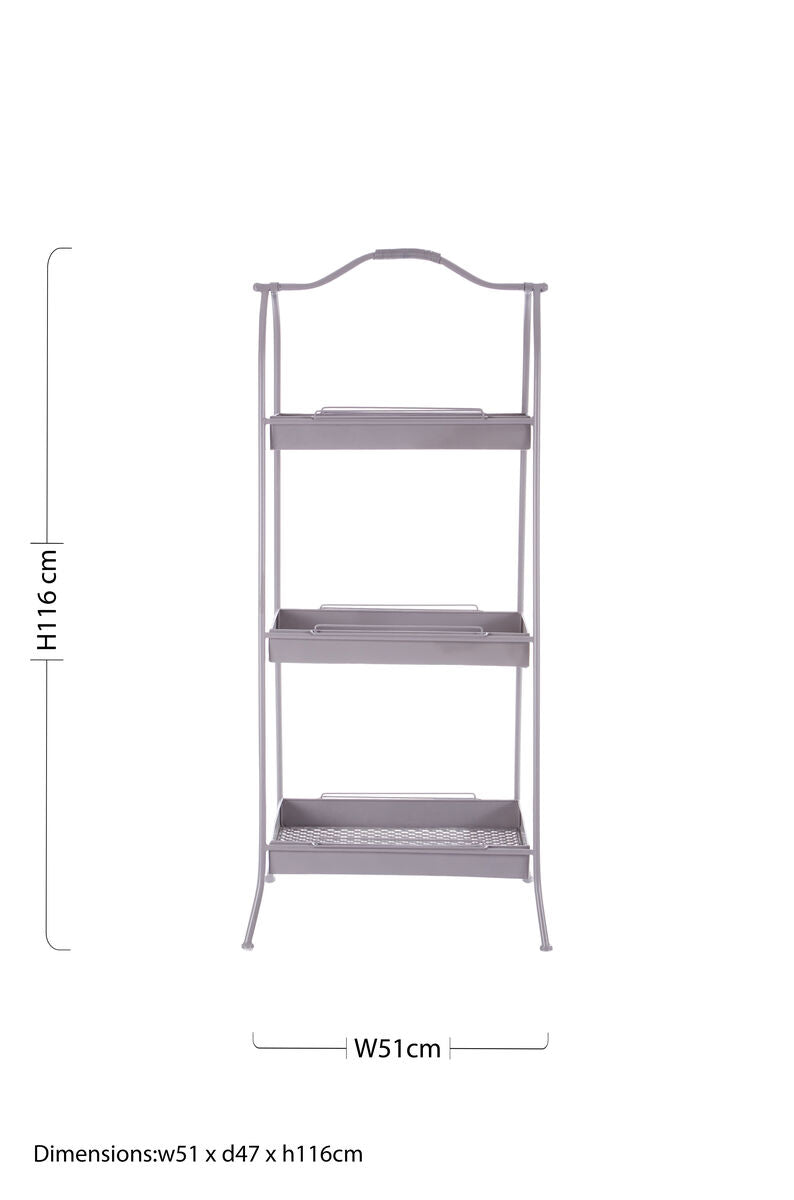 Grey Metal Storage Rack
