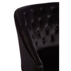 Black Velvet Chair with Button Tufting