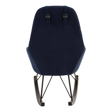 Blue Fabric Rocking Chair