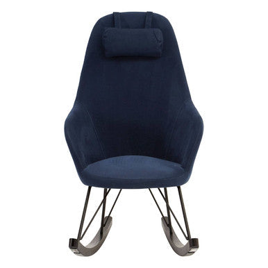 Blue Fabric Rocking Chair