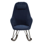 Blue Fabric Rocking Chair