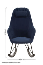 Blue Fabric Rocking Chair