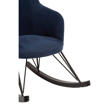 Blue Fabric Rocking Chair