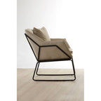 Stone Fabric Armchair with Cushion