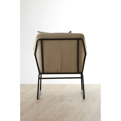 Stone Fabric Armchair with Cushion