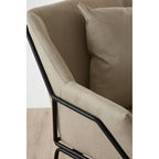 Stone Fabric Armchair with Cushion