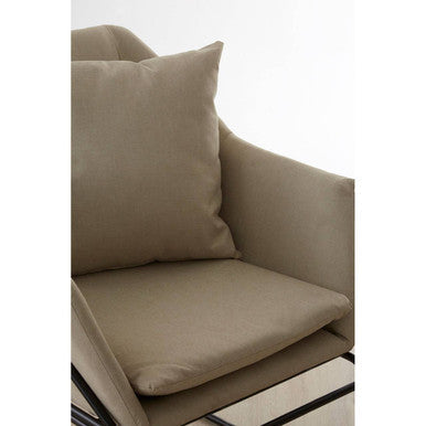 Stone Fabric Armchair with Cushion