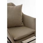 Stone Fabric Armchair with Cushion