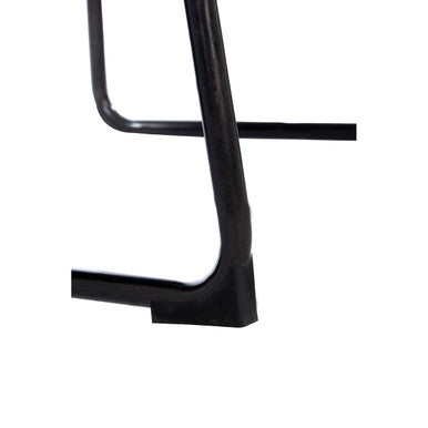 Mocha Leather Effect Bar Stool with Gunmetal Finish Legs
