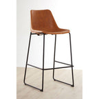 Camel Bar Chair with Black Legs