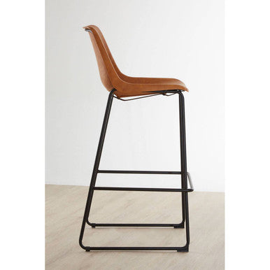 Camel Bar Chair with Black Legs