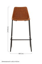 Camel Bar Chair with Black Legs