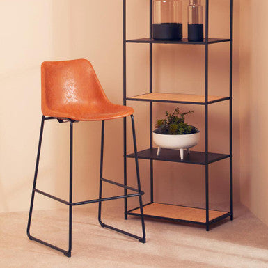 Camel Bar Chair with Black Legs