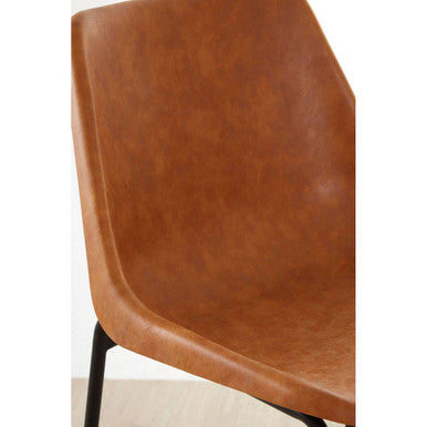 Camel Bar Chair with Black Legs
