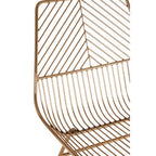 Gold Finish Metal Wire Chair with Tapered Legs
