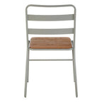 Grey Metal and Elm Wood Chair