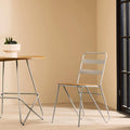 Grey Metal and Elm Wood Chair