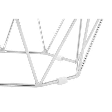 Clear Glass and Chrome Finish Hexagonal Side Table